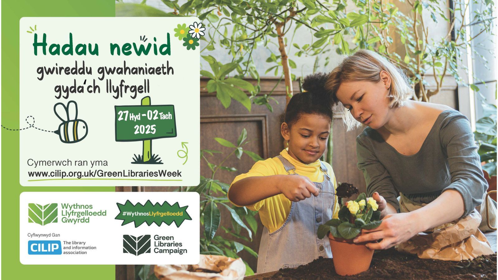 Wythnos Llyfrgelloedd Gwyrdd 2025: Llyfrgelloedd ledled y DU yn Hau Hadau Gweithredu dros yr Hinsawdd