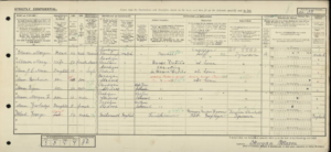 Sheet from 1921 Census English
