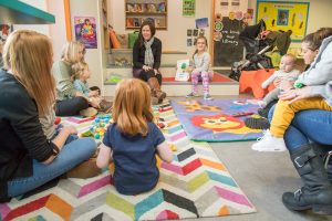 Storytime session in Bridgend Libraries