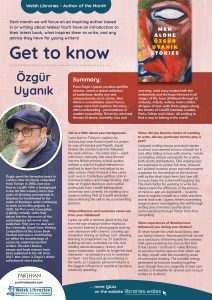 Get to know the Author poster featuring Ozgur Uyanik